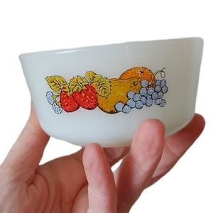 Fire King Custard Cup, Anchor Hocking 6 oz Ramekins, Fruit Pattern